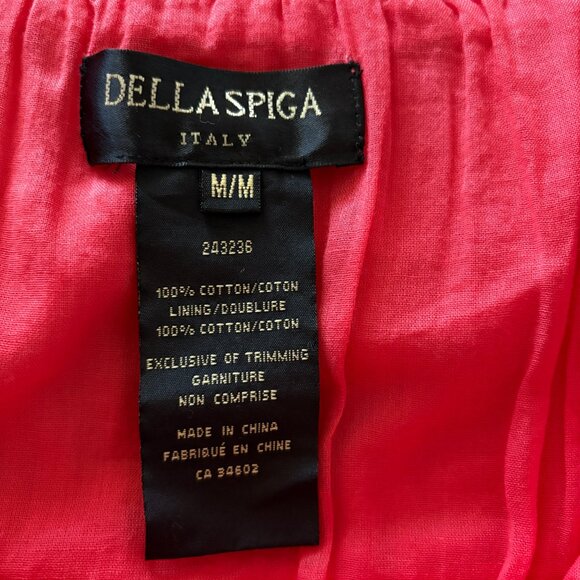 ITALIAN Cotton Women's Summer Boho Skirt Elastic Waist Pleated A Line Flowy Sz M - Picture 4 of 4